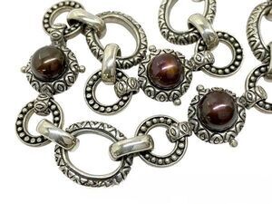 Barbara Bixby Sterling Silver & 18K Gold Cultured Freshwater Pearl Link Bracelet